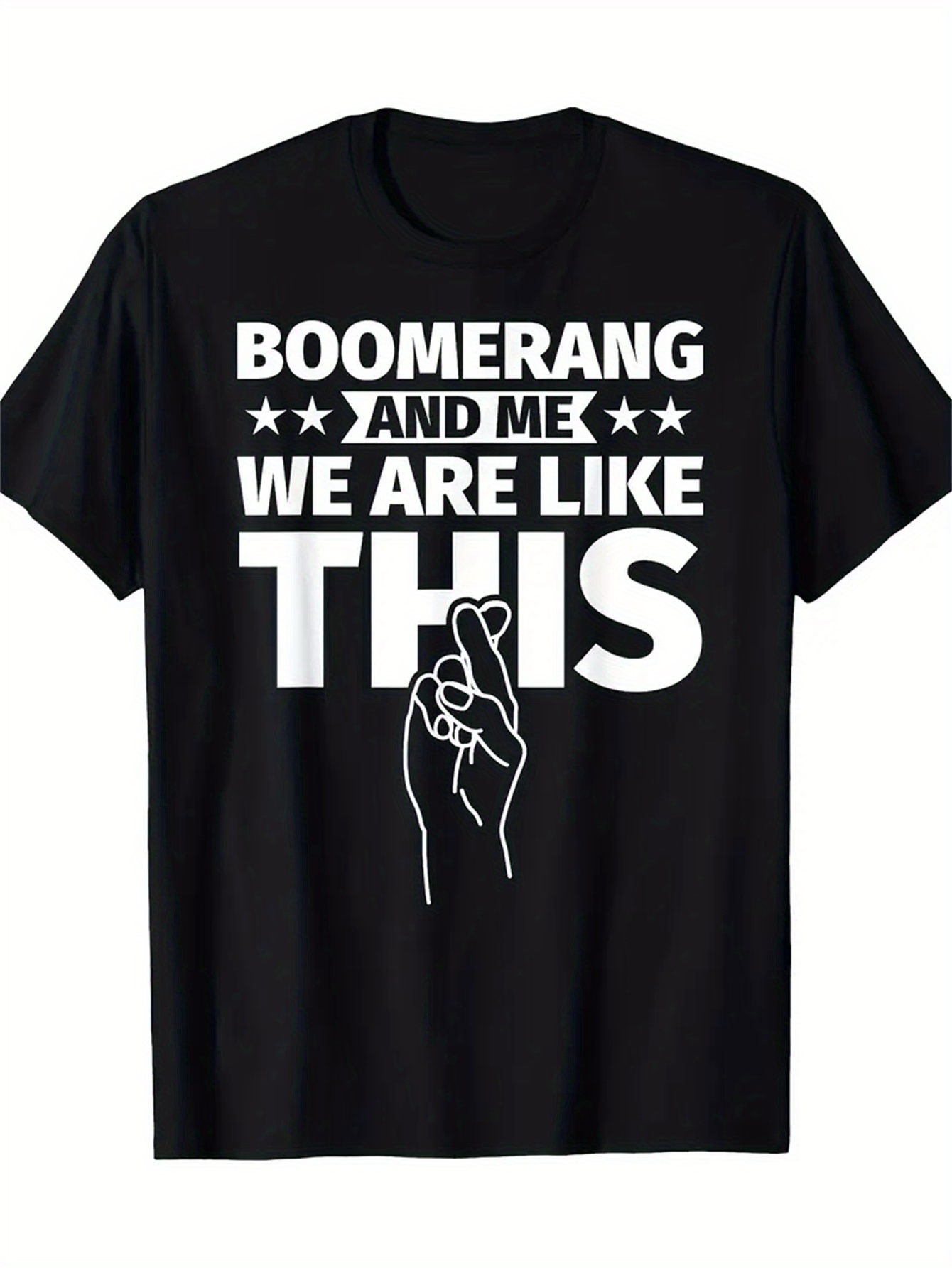 Men's Graphic T-Shirt Boomerang And Me We Are Like This With Simple Outline Hand Drawing