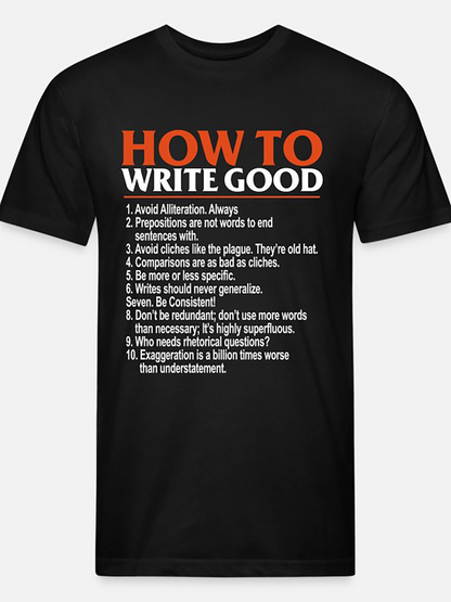 Men's Graphic T-Shirt How To Write Good Humorous Advice Among Playful Rules Shirt