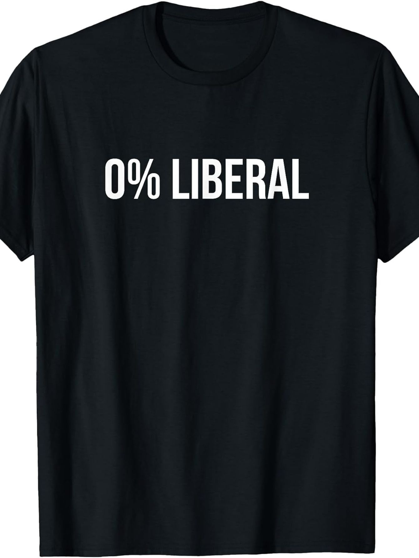 Men's Graphic T-Shirt Zero Percent Liberal Statement Minimal Text Design T Shirt