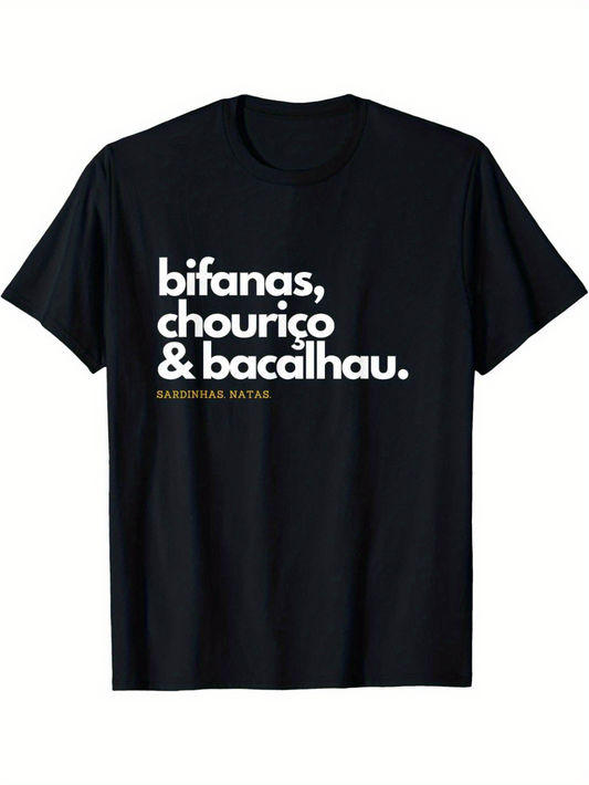 Men's Graphic T-Shirt Bifanas Chourico Bacalhau print