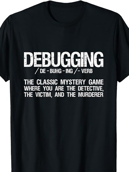 Men's Graphic T-Shirt Debugging Classic Mystery Game Detective Victim Murderer T Shirt