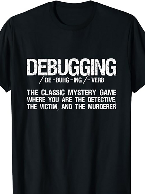 Men's Graphic T-Shirt Debugging Classic Mystery Game Detective Victim Murderer T Shirt