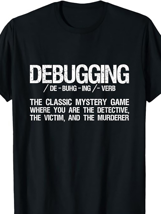 Men's Graphic T-Shirt Debugging Classic Mystery Game Detective Victim Murderer T Shirt