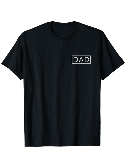 Men's Graphic T-Shirt Minimalist White Box With Clean Letters Dad