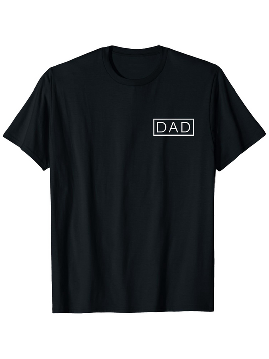 Men's Graphic T-Shirt Minimalist White Box With Clean Letters Dad
