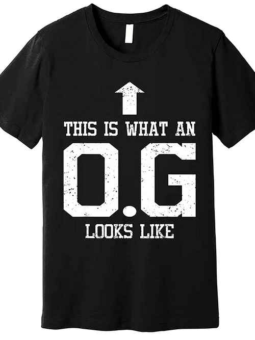 Men's Graphic T-Shirt This Is What An OG Looks Like With Up Arrow Motif Typography Tee
