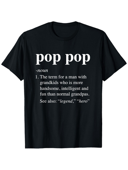 Men's Graphic T-Shirt Pop Pop Definition Text Art On Classic Typography Shirt