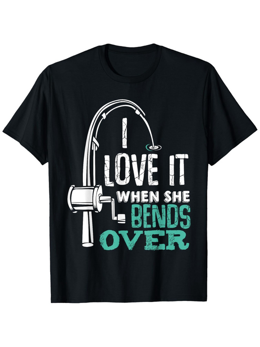 Men's Graphic T-Shirt I Love It When She Bends Over Cartoon Faucet Kitchen Tap