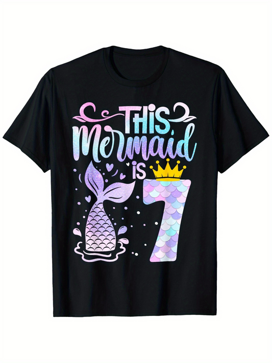 Men's Graphic T-Shirt This Mermaid Is Seven Underwater Fantasy Scales With Crown And Tail