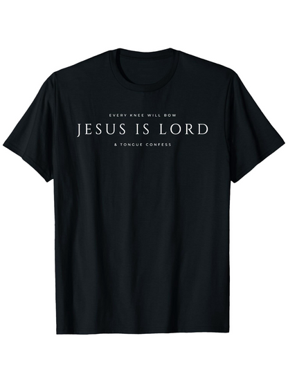 Men's Graphic T-Shirt Jesus Is Lord Elegant Serif Lettering Minimalist Faith Statement T Shirt
