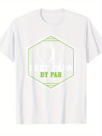 Men's Graphic T-Shirt Best Par By Par With Green Hexagonal Frame Golf Club