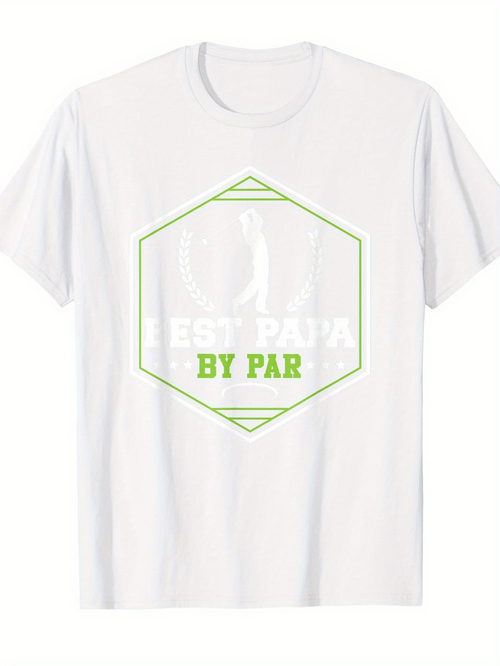 Men's Graphic T-Shirt Best Par By Par With Green Hexagonal Frame Golf Club