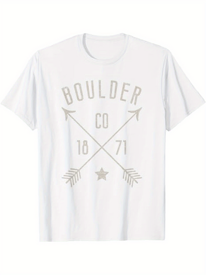 Men's Graphic T-Shirt Boulder CO Two Arrows Crossing Over Vintage Western Star T Shirt