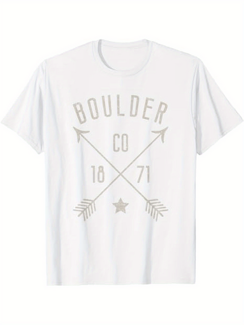 Men's Graphic T-Shirt Boulder CO Two Arrows Crossing Over Vintage Western Star T Shirt