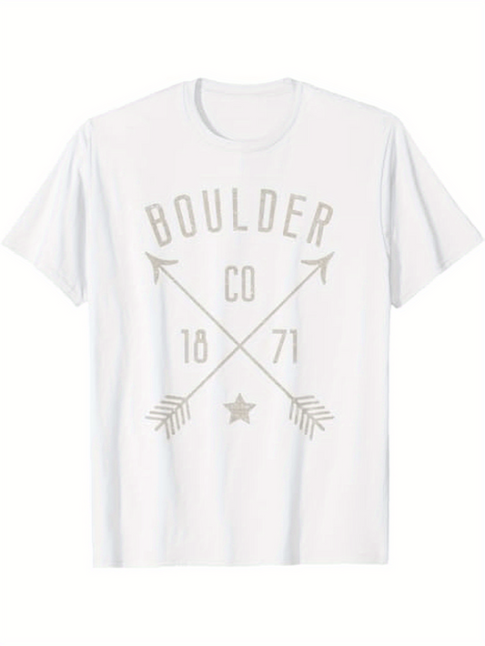 Men's Graphic T-Shirt Boulder CO Two Arrows Crossing Over Vintage Western Star T Shirt