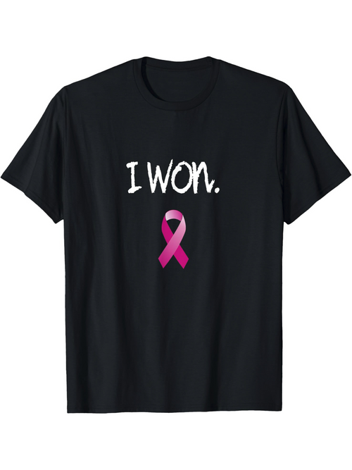 Men's Graphic T-Shirt I Won Pink Ribbon Victory Symbol On Classic T Shirt
