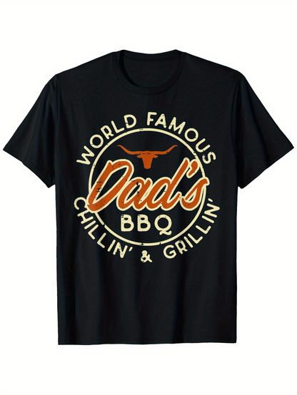 Men's Graphic T-Shirt World Famous Chillin Grillin BBQ Dad