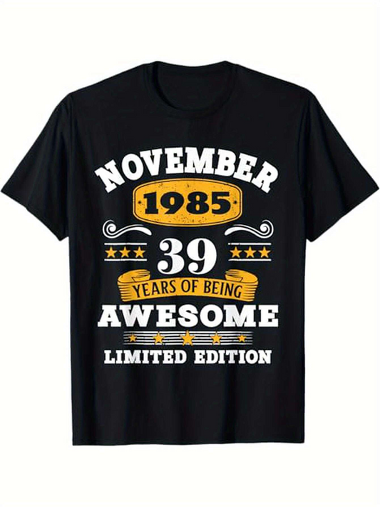 Men's Graphic T-Shirt November 1985 Years Of Being Awesome Limited Edition Birthday T Shirt