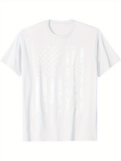 Men's Graphic T-Shirt Shining Light Reflections With Faded Pattern On Plain White Tshirt