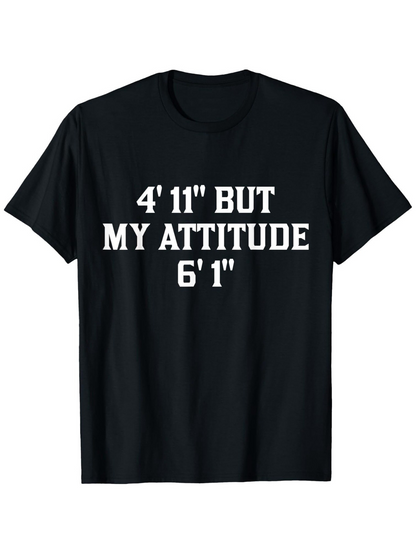 Men's Graphic T-Shirt Bold Statement With Contrasting Heights Printed Front Attitude T Shirt