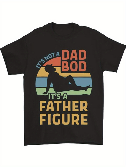 Men's Graphic T-Shirt Its Not A Dad Bod Its A Father Figure Sunset Silhouette With Relaxing Man