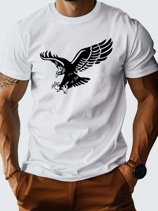 Men's Graphic T-Shirt Bold Dark Feathered Wings In Striking Majestic Flight Eagle