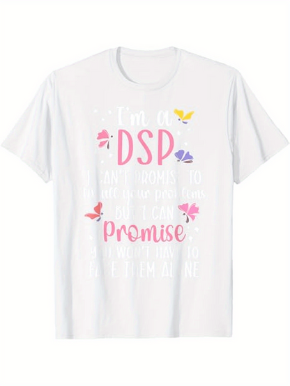 Men's Graphic T-Shirt DSP Promise With Colorful Butterflies And Gentle Floral Accents T Shirt