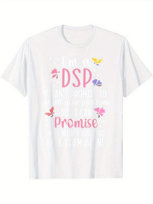 Men's Graphic T-Shirt DSP Promise With Colorful Butterflies And Gentle Floral Accents T Shirt