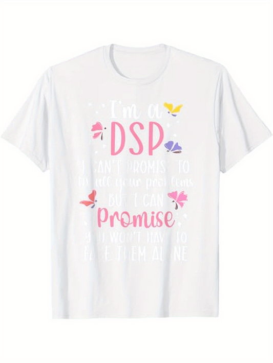Men's Graphic T-Shirt DSP Promise With Colorful Butterflies And Gentle Floral Accents T Shirt