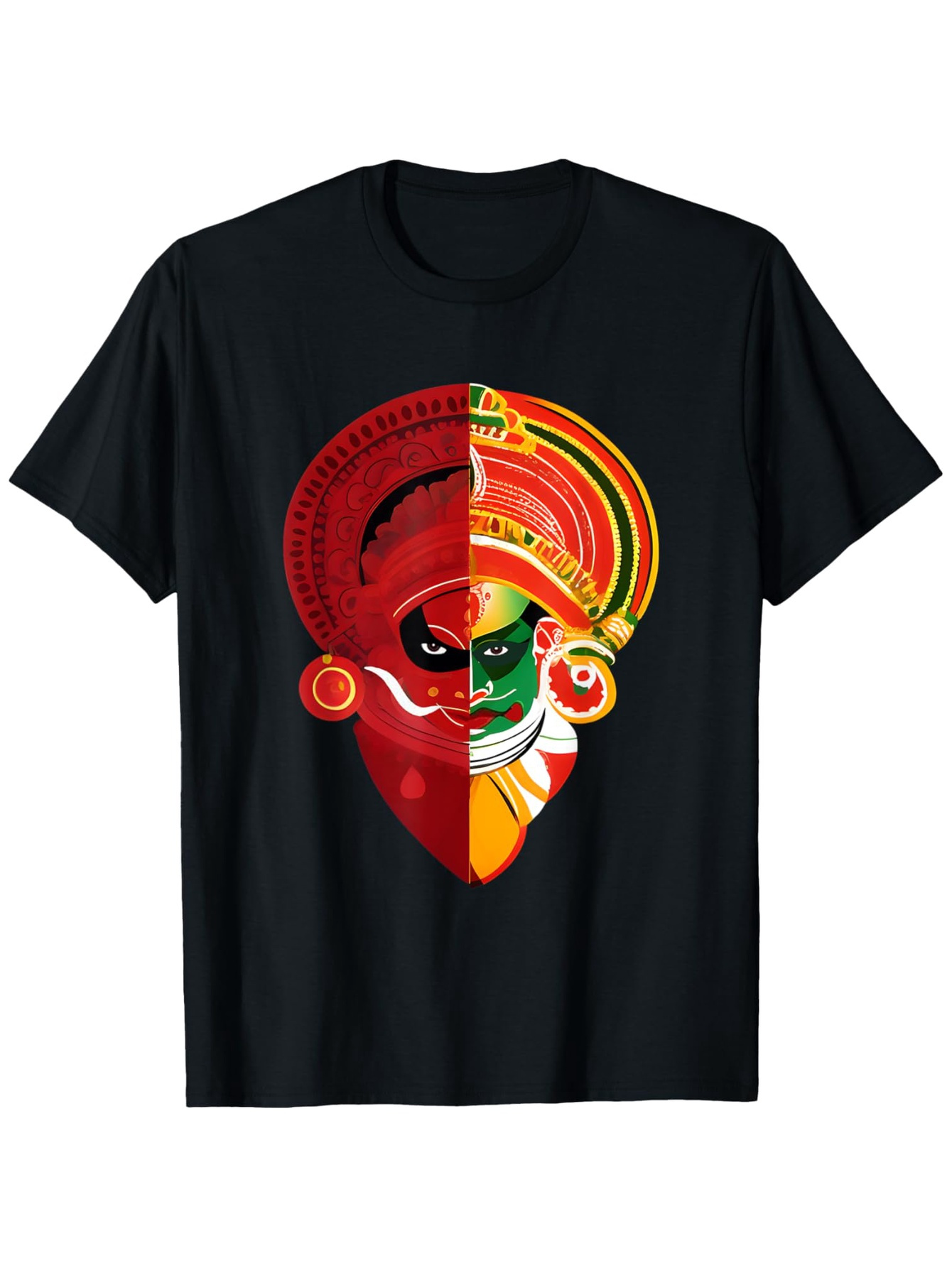 Men's Graphic T-Shirt Vivid Traditional Makeup And Intricate Headgear Cultural Mask