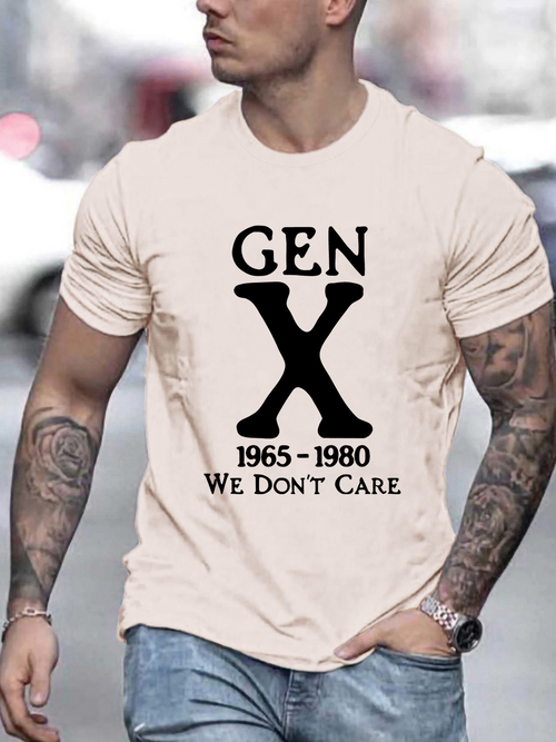 Men's Graphic T-Shirt Gen X Bold Statement Typography With Minimalist Slogan Graphic T Shirt
