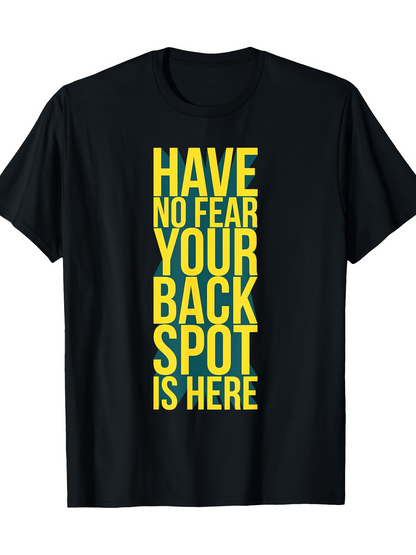 Men's Graphic T-Shirt Have No Fear Bold Yellow Vertical Letters With Motivational Words T Shirt