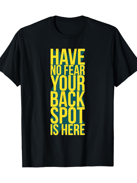 Men's Graphic T-Shirt Have No Fear Bold Yellow Vertical Letters With Motivational Words T Shirt