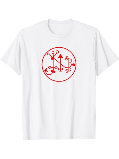 Men's Graphic T-Shirt Intricate Red Magical Circle Symbol With Mysterious Arcane Geometric Lines TShirt