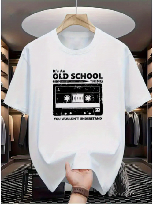 Men's Graphic T-Shirt Its An Old School Thing With Vintage Cassette Tape Graphic