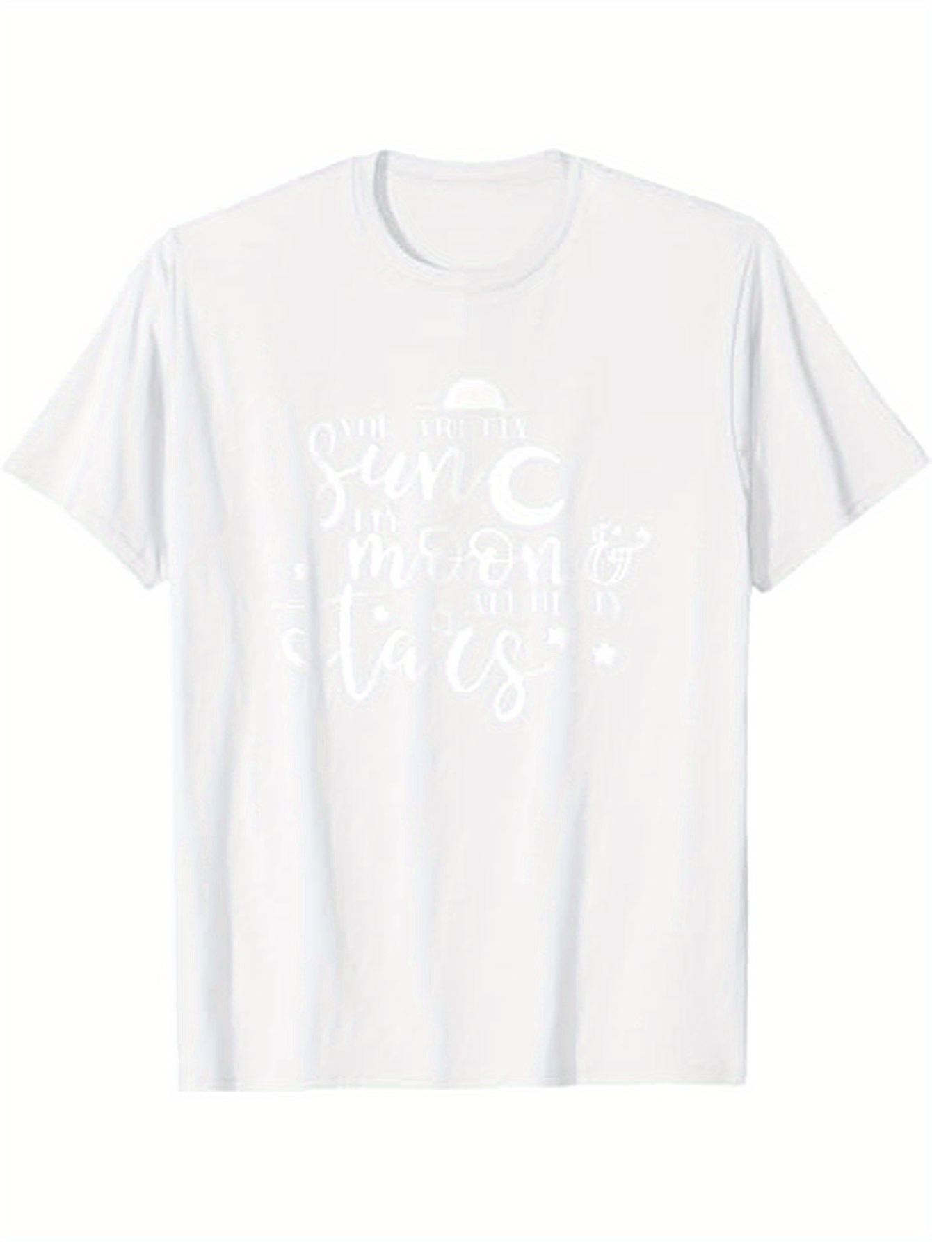 Men's Graphic T-Shirt Sun Moon Stars Dancing Across A Cloudy Twilight Sky T Shirt