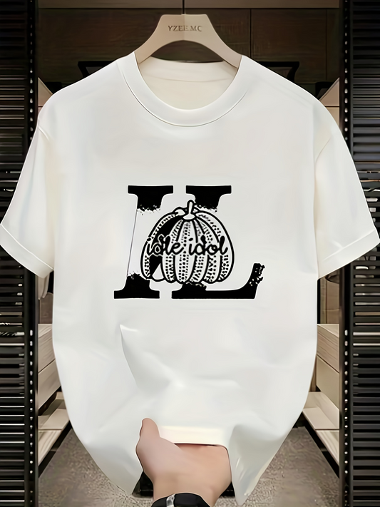 Men's Graphic T-Shirt Love You Autumn Pumpkin And Falling Leaves