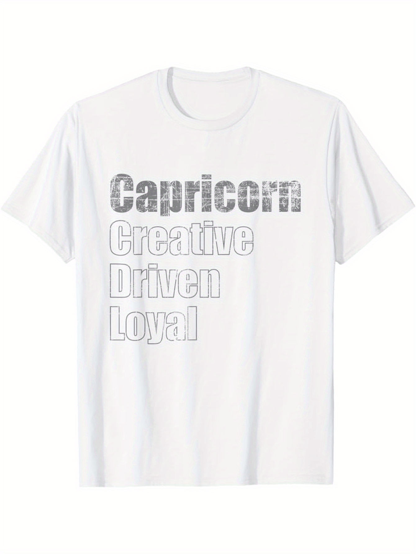 Men's Graphic T-Shirt Capricorn Creative Driven Loyal Zodiac Sign Traits T Shirt
