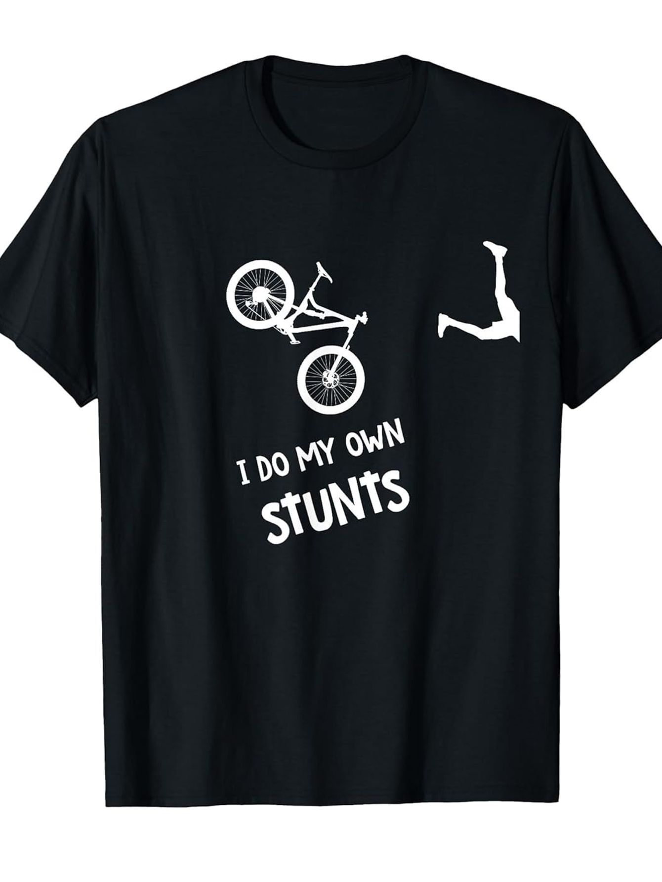 Men's Graphic T-Shirt I Do My Own Stunts Falling Cyclist With Tumbling Bike Graphic