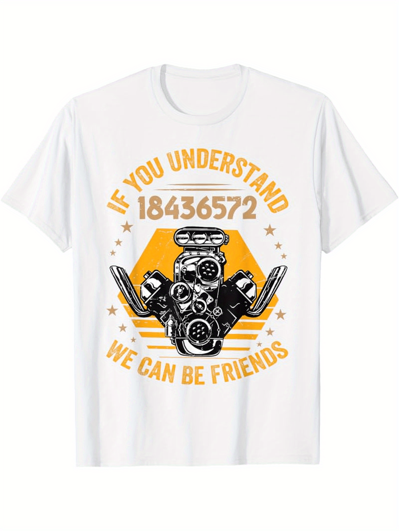 Men's Graphic T-Shirt If You Understand 18436572 We Can Be Friends Vintage Engine Block