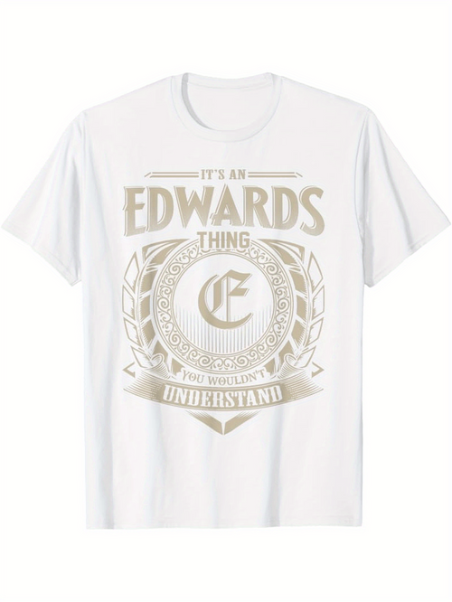 Men's Graphic T-Shirt Its An Edwards Thing Laurel Wreath Banner Shield Monogram Crest T Shirt