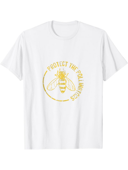 Men's Graphic T-Shirt Protect The Pollinators With Golden Sunlit Bumblebee