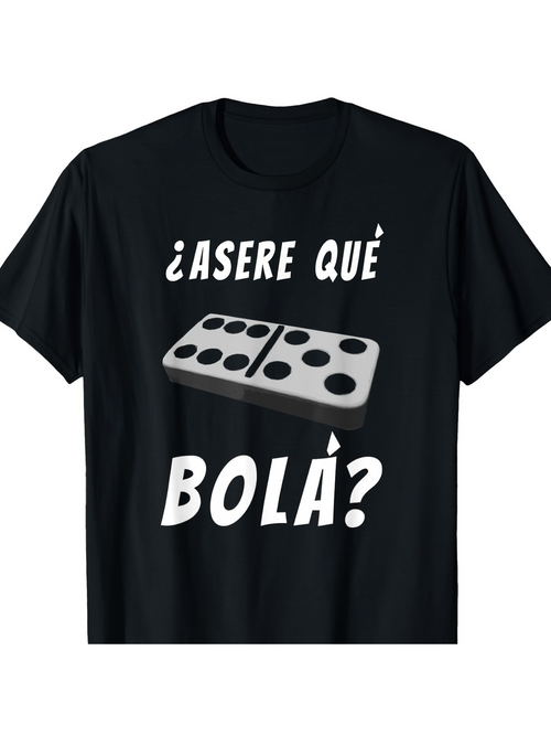 Men's Graphic T-Shirt Domino Tile Under Bold Graphic Lettering Domino