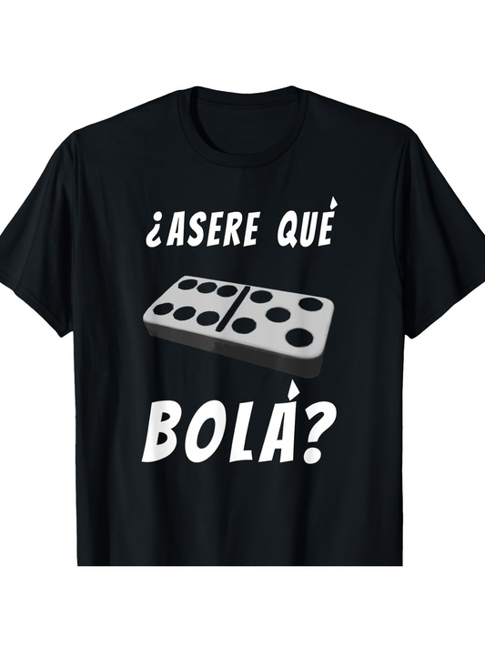 Men's Graphic T-Shirt Domino Tile Under Bold Graphic Lettering Domino