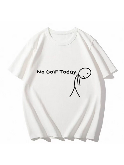 Men's Graphic T-Shirt No Golf Today Sad Stick Figure Walking Alone