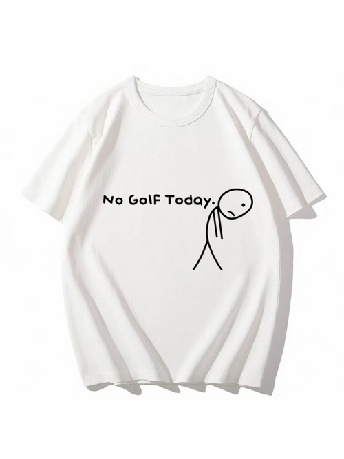 Men's Graphic T-Shirt No Golf Today Sad Stick Figure Walking Alone