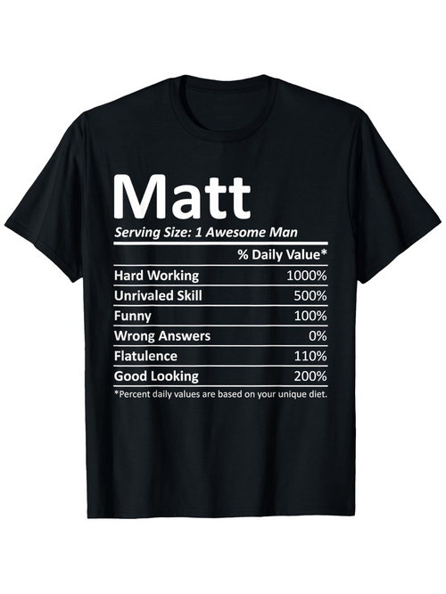 Men's Graphic T-Shirt Matt Serving Size Funny Skills Table Shirt