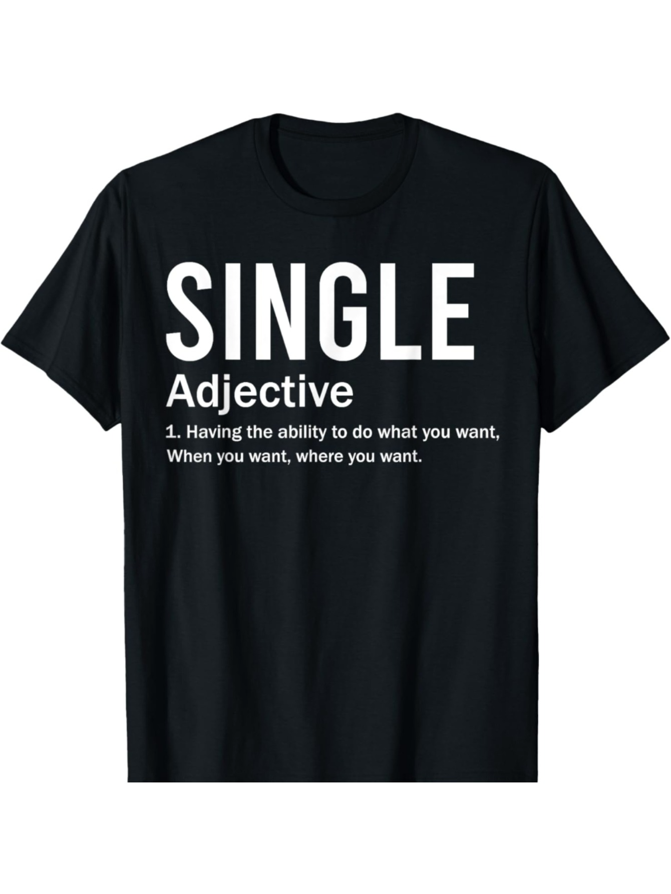 Men's Graphic T-Shirt Single Adjective Definition Text On Minimal Statement Shirt