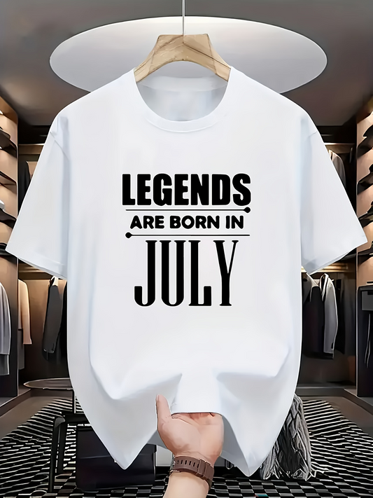Men's Graphic T-Shirt Legends Are Born In July Bold Modern Statement Shirt July