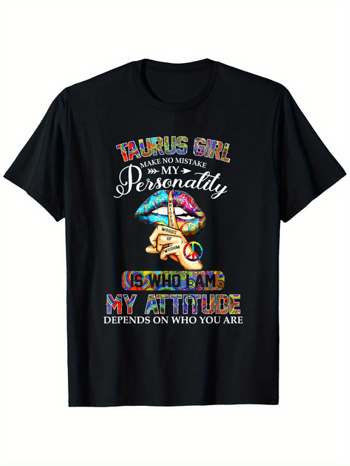 Men's Graphic T-Shirt Colorful Rainbow Lips With Jewels Tattooed Hand And Glittering Typography Design